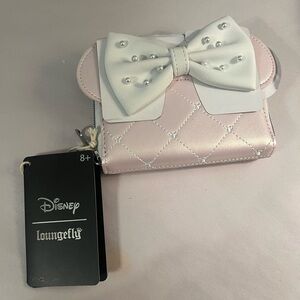 Loungefly Pink and White Quilted Wallet